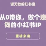 谢无敌·小红书运营大宝典，从0带你做个赚钱的小红书IP