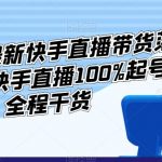 李总2023最新快手直播带货落地实操课，快手直播100%起号，全程干货