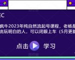 久久疯牛2023年纯自然流起号课程，老杨是把自然流玩明白的人，可以闭眼上车（5月更新）