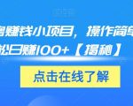 3个零撸赚钱小项目，操作简单，轻松日赚100+【揭秘】