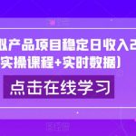 闲鱼虚拟产品项目稳定日收入200+（实操课程+实时数据）