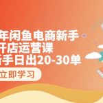 2023年闲鱼电商新手开店运营课：闲鱼新手日出20-30单（18节-实战干货）