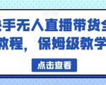 快手无人直播带货全教程，保姆级教学【揭秘】