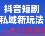 外面收费3680的短剧私域玩法，有手机即可操作，一单变现9.9-99，日入800很轻松【揭秘】