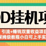 拼多多挂机项目引流+赚钱双重收益项目(保姆级教程小白可上手实操)【揭秘】