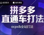 互力·拼多多直通车打法，ocpx&全站打法