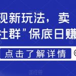 男粉变现新玩法，卖“爱好韵女交流社群”保底日赚1000元【揭秘】