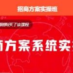 【一度招商】招商方案系统实操班 价值1980元