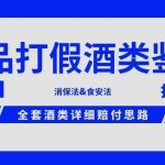 酒类食品鉴定方法合集-打假赔付项目，全套酒类详细赔付思路【仅揭秘】