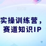 知识IP实操训练营，​孵化多赛道知识IP