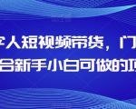 AI数字人短视频带货，门槛低，适合新手小白可做的项目