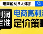 8大体系利润篇·利润定准电商高利润定价策略线上课