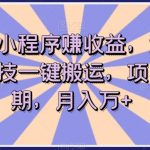 短剧挂小程序赚收益，利用软件黑科技一键搬运，项目红利期，月入万+【揭秘】