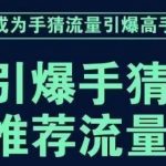 引爆手淘首页流量课，帮助你详细拆解引爆首页流量的步骤，要推荐流量，学这个就够了