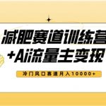 全新减肥赛道AI流量主+训练营变现玩法教程，蓝海冷门赛道小白轻松上手，月入10000+