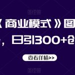 抖音《商业模式》图文批量玩法，日引300+创业粉【揭秘】