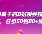 全网最干的B站视频独家引流，日引50到80+流量【揭秘】