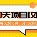 聊天项目最新玩法，每天20分钟，月入6200＋，附详细实操流程解析（六节课）【揭秘】