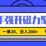 信息差赚钱项目，快手强开磁力聚星，一单20，日入200+【揭秘】