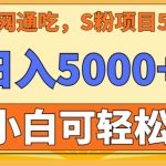 男粉项目5.0，最新野路子，纯小白可操作，有手就行，无脑照抄，纯保姆教学【揭秘】