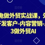 AI闪电做外贸实战课，​外贸建站-开发客户-内容营销-从0到3做外贸AI