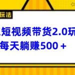 2024最新京东短视频带货2.0玩法，每天3分钟，日入500+【揭秘】