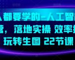 人人都要学的-人工智能特训营，落地实操 效率提升 玩转生图(22节课)