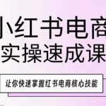 小红书电商实操速成课，让你快速掌握红书电商核心技能