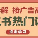 小红书热门评论，变现拆解，接广告高收入【揭秘 】