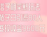 同城搭子相亲新玩法一篇帖子引流80人当日变现3600元(项目教程+实操教程)【揭秘】